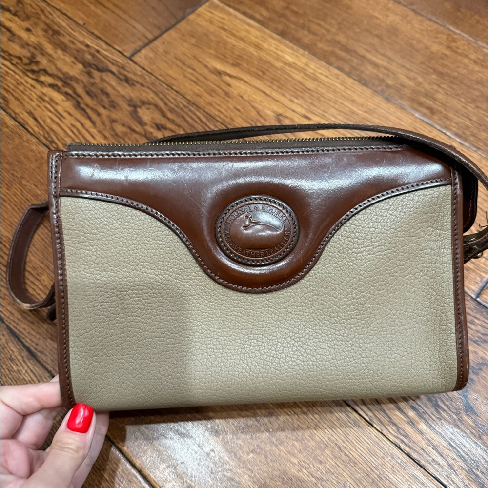 Dooney & Bourke Two-Tone Brown and Tan Messenger Bag